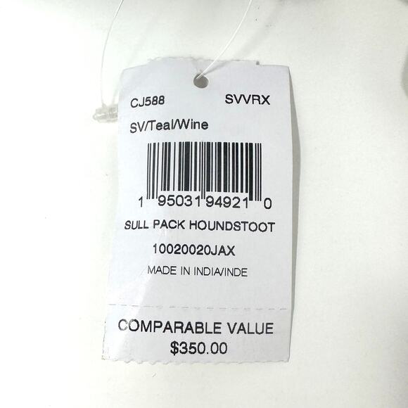 Coach Sullivan Pack With Houndstooth Print Teal Wine CJ588 - Picture 7 of 7